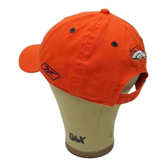Denver Broncos Adjustable Cap NFL Trucker Baseball Hat On Field Reebok Orange - Picture 13 of 14